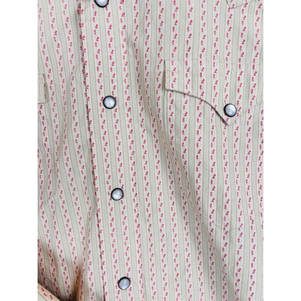 Vintage Polo Ralph Lauren Classic Western L Floral Pearl Snap Cowboy Shirt